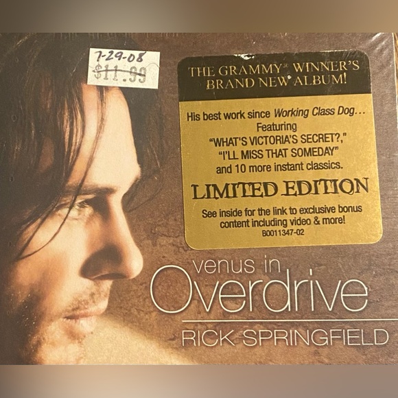 Rick Springfield collectible limited edition CD Venus in Overdrive - Picture 3 of 3